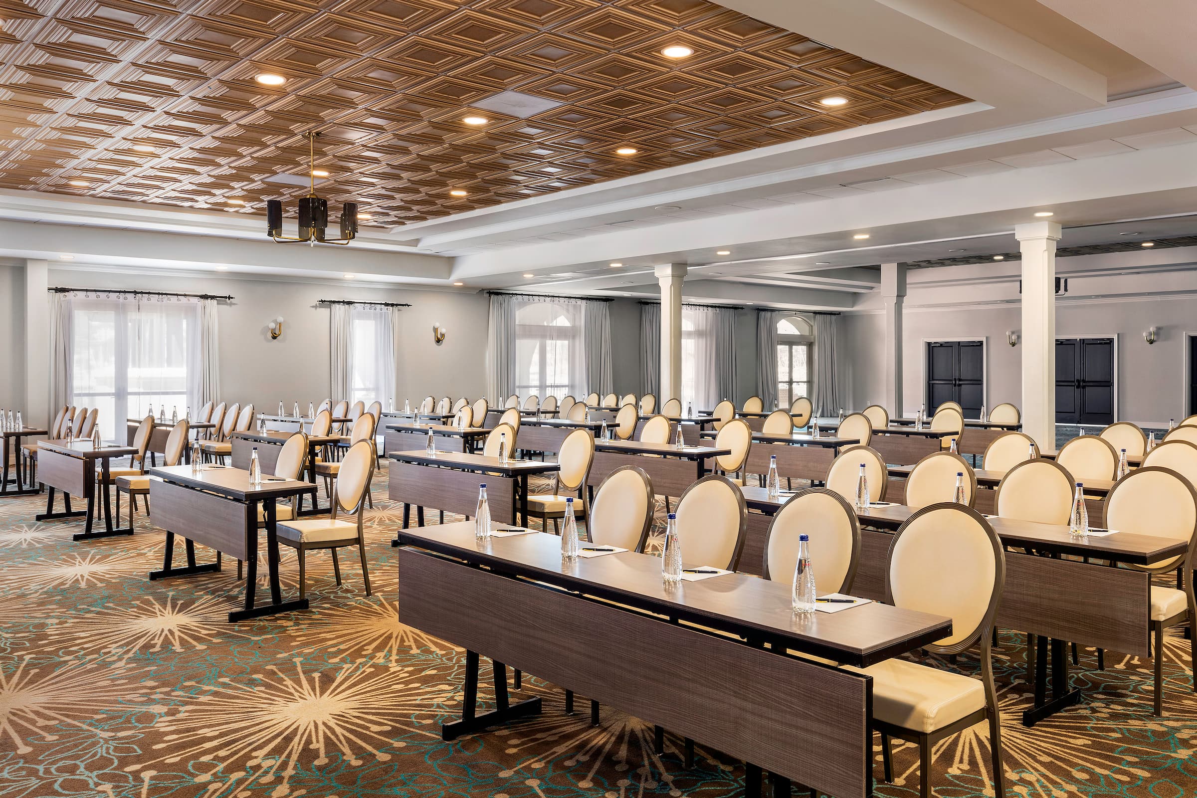 Kona Kai Ballroom, filled with tables at Kona Kai San Diego in California