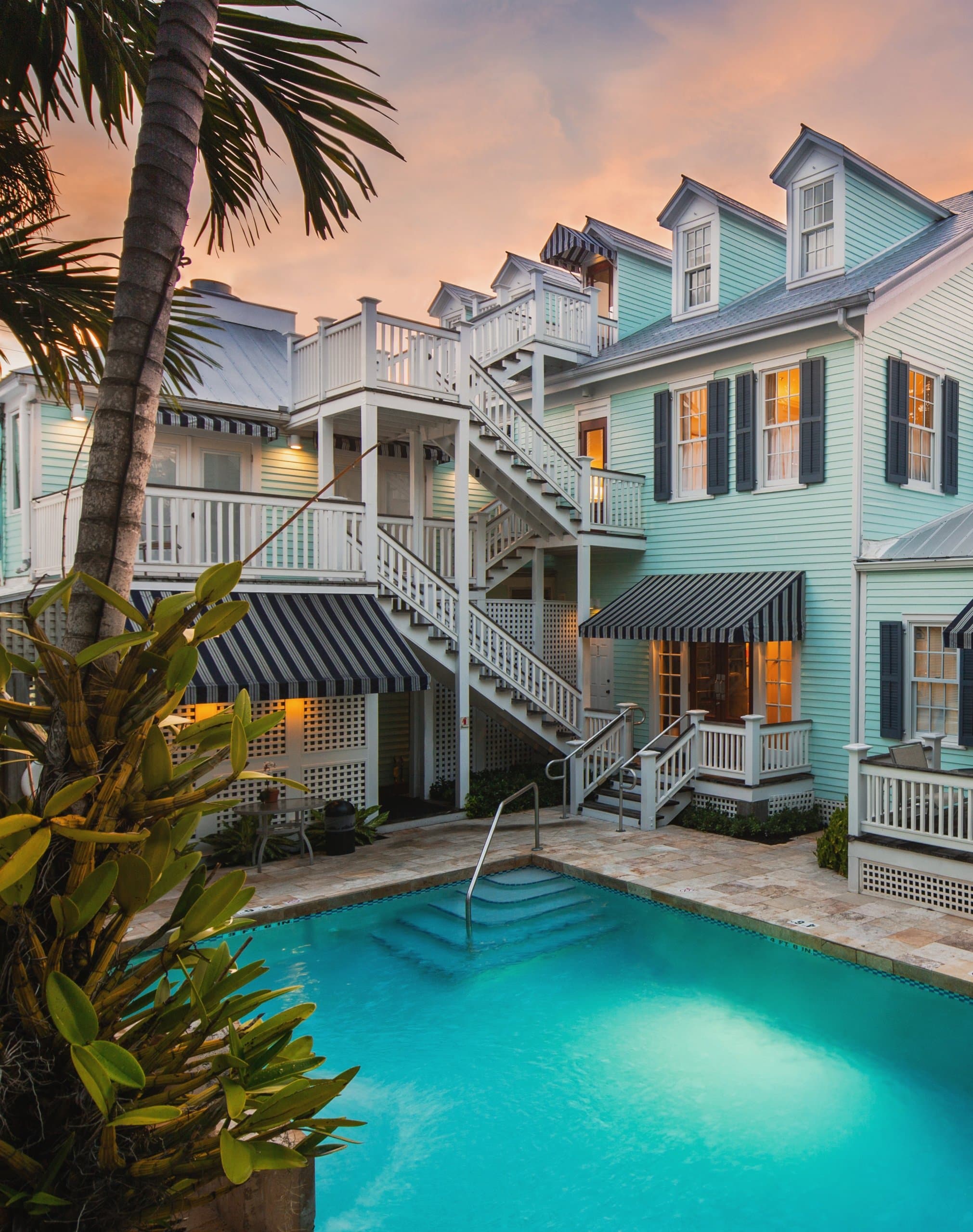 Pool at the back of The Marquesa Hotel in Key West, Florida