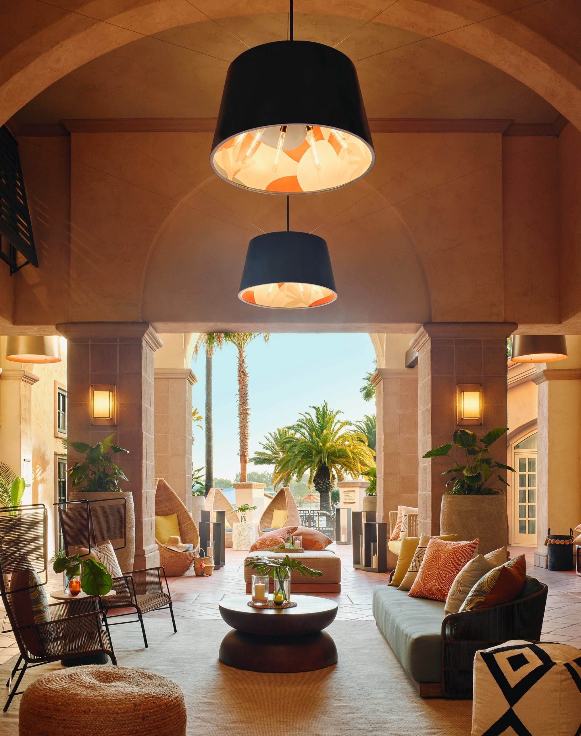 Indoor-Outdoor seating area at the San Diego Mission Bay Resort in California