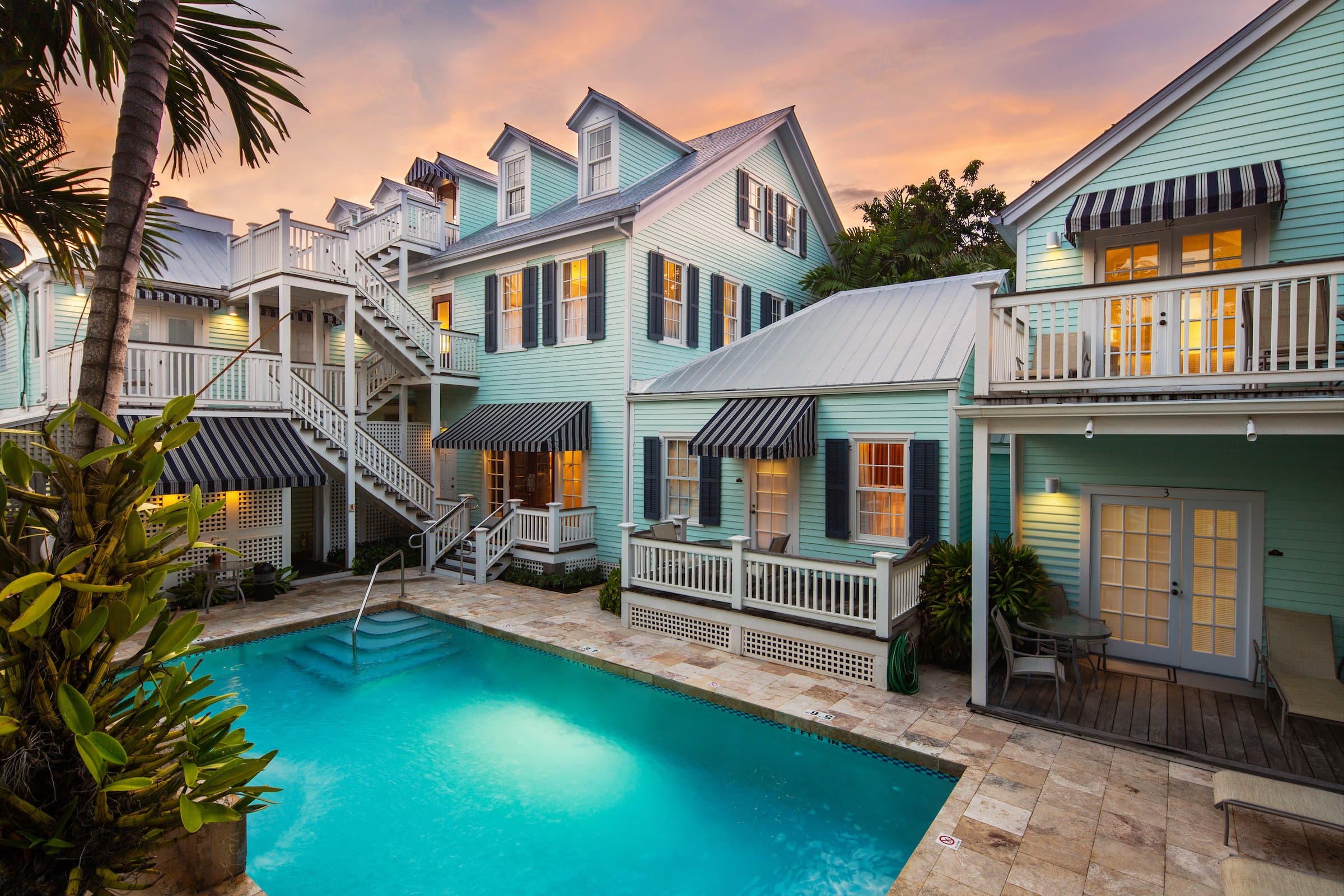 Pool at the back of The Marquesa Hotel in Key West, Florida