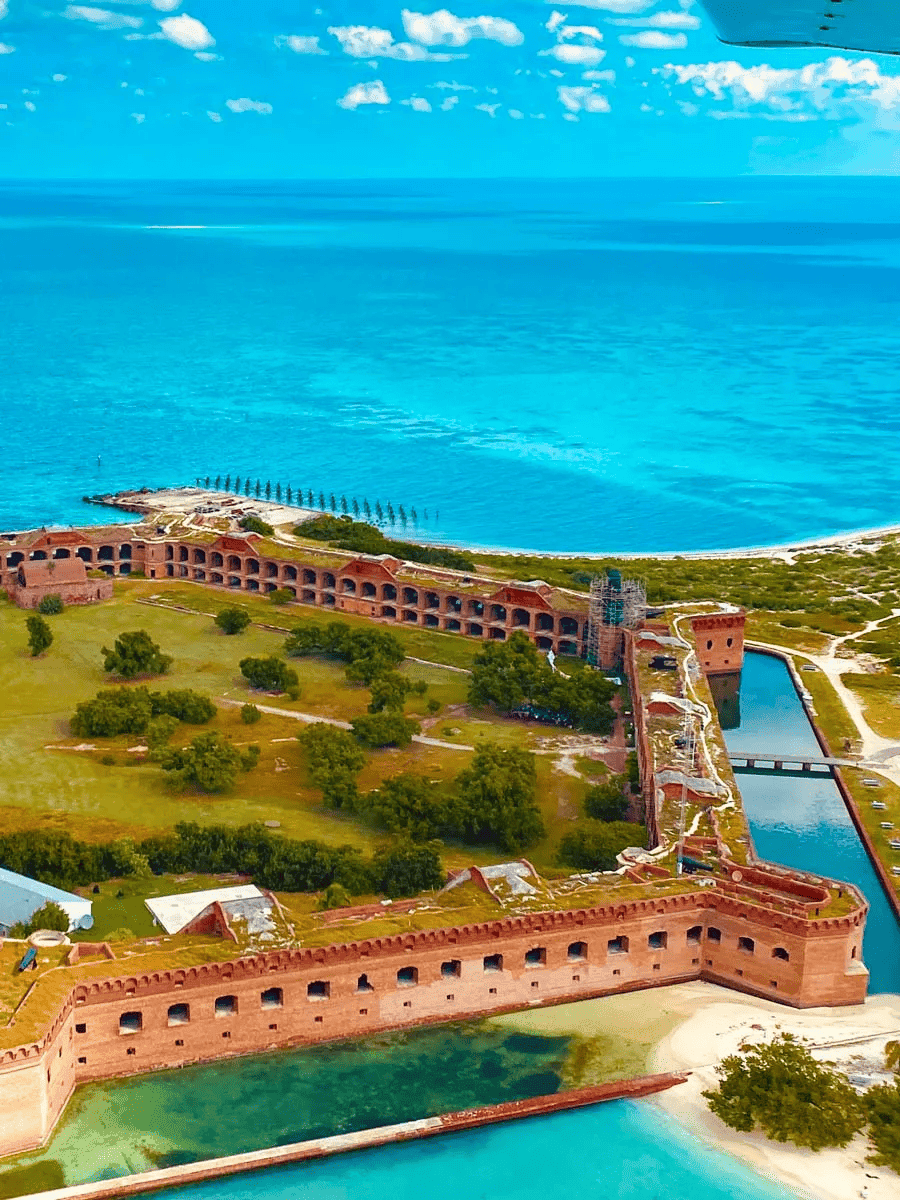 aerial view of Dry Tortugas National Park