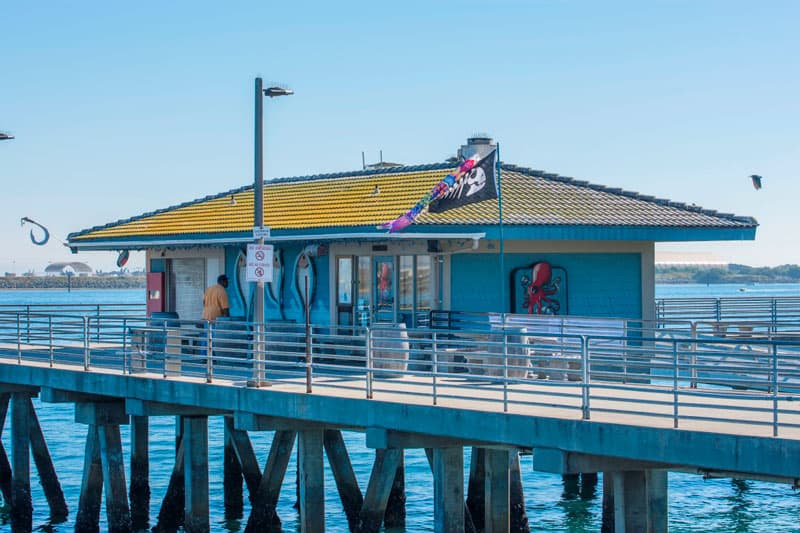 Store on a Shelter Island pier in San Diego