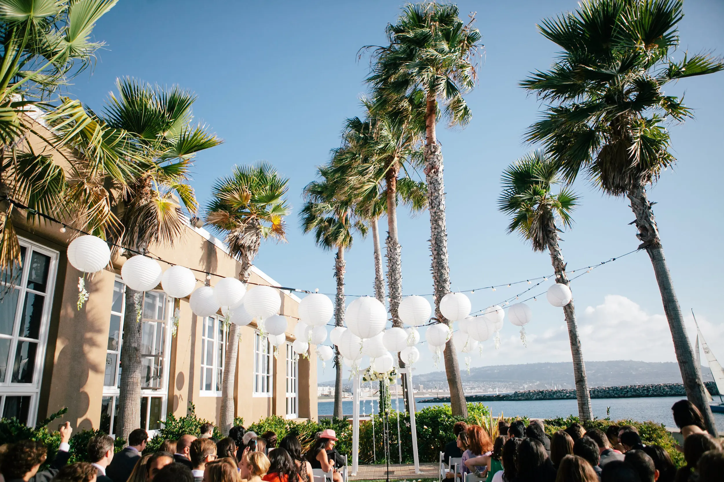 Wedding party at The Portofino Hotel & Marina in Redondo Beach, California