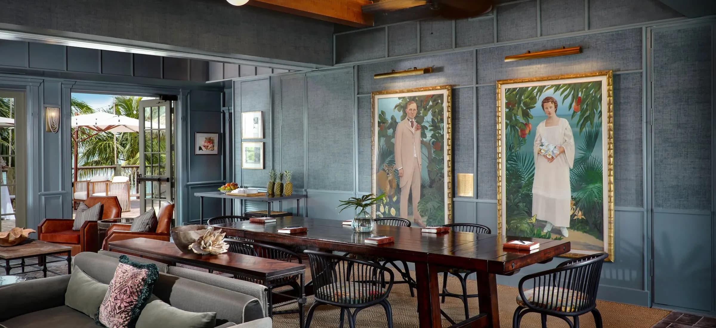 Little Palm Island's gather great room
