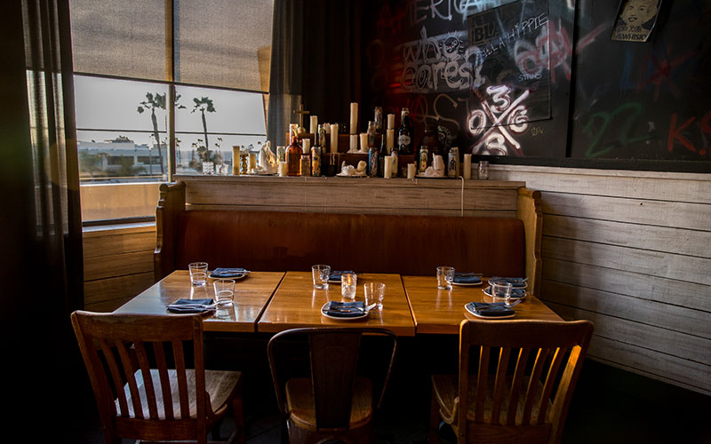 Indoor Restaurant Seating.