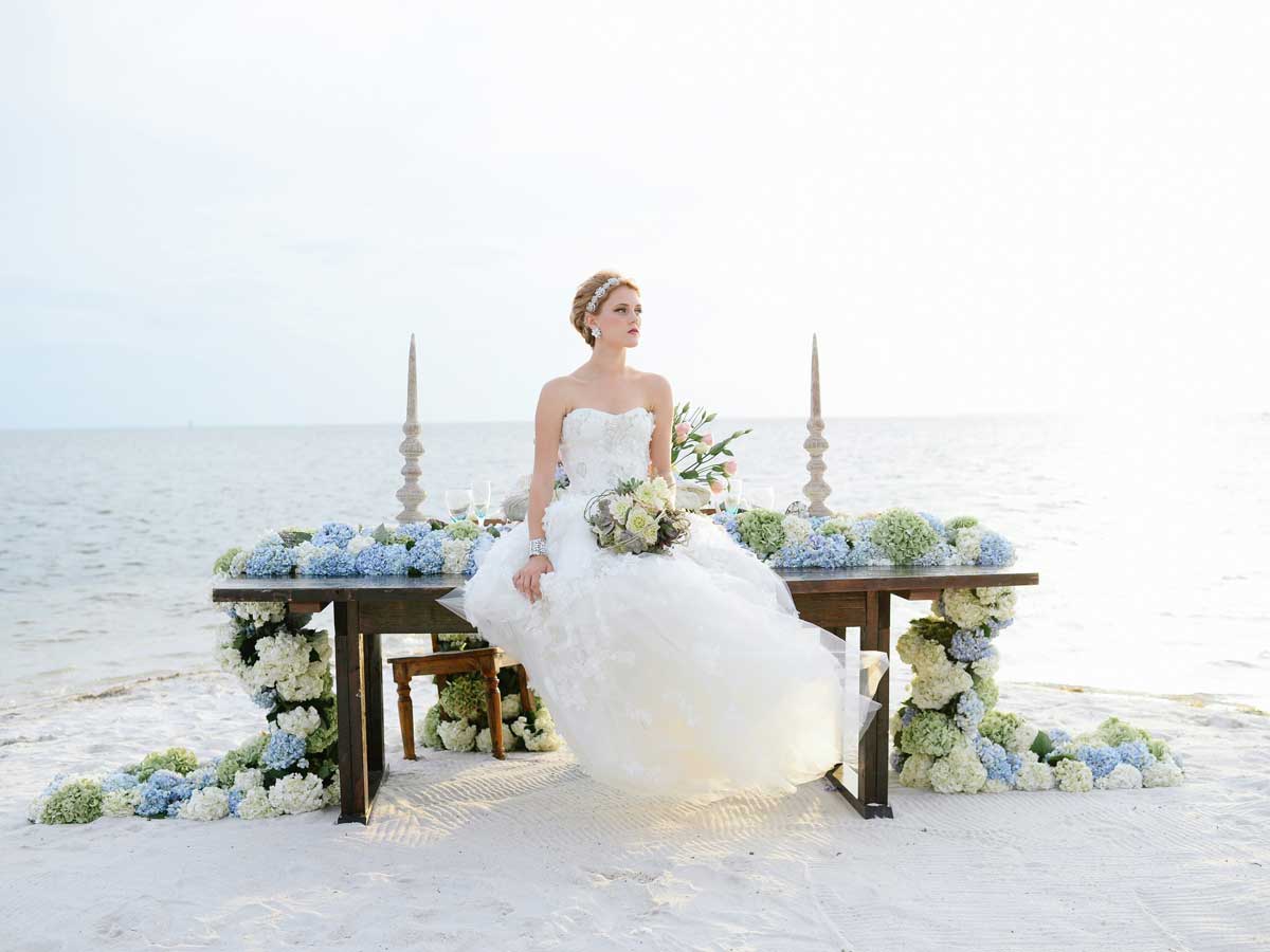 Bride At Beach
