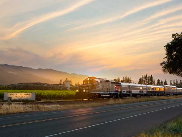 Sunset And Train