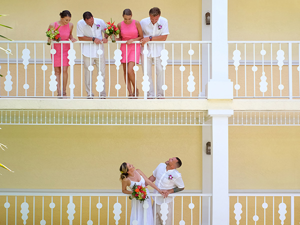 Wedding Party And Bride And Groom At Ocean Key Resort.