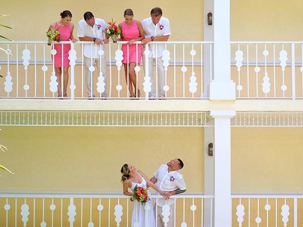 Wedding Party And Bride And Groom At Ocean Key Resort.