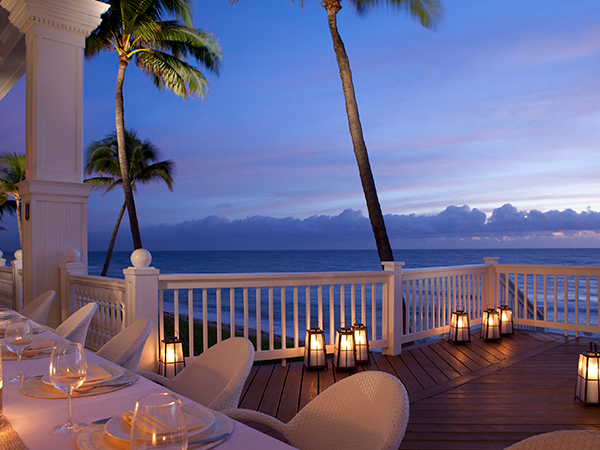 Candle Lit Balcony At Pelican Grand Beach Resort.