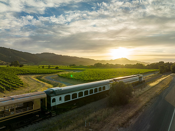 Sunset And Train