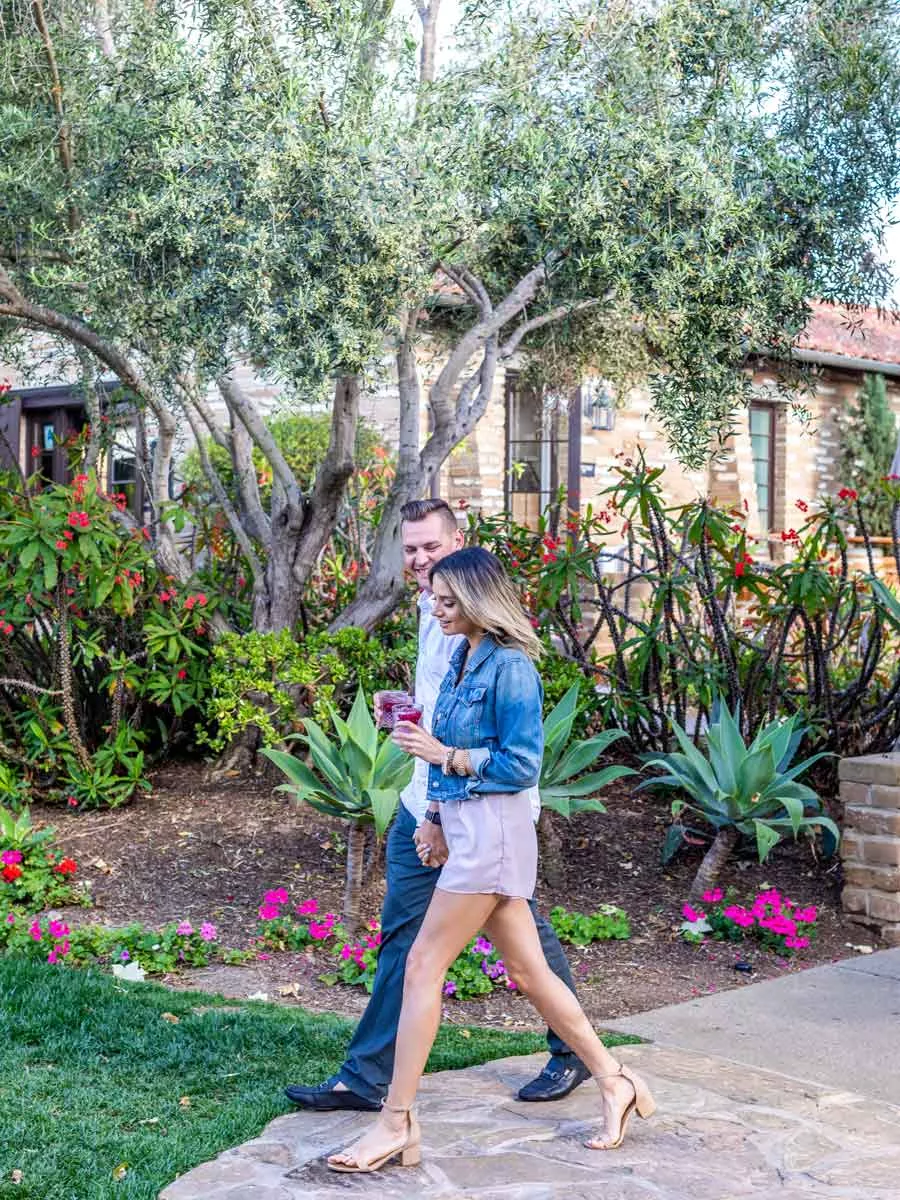 Couple Walking At Estancia.