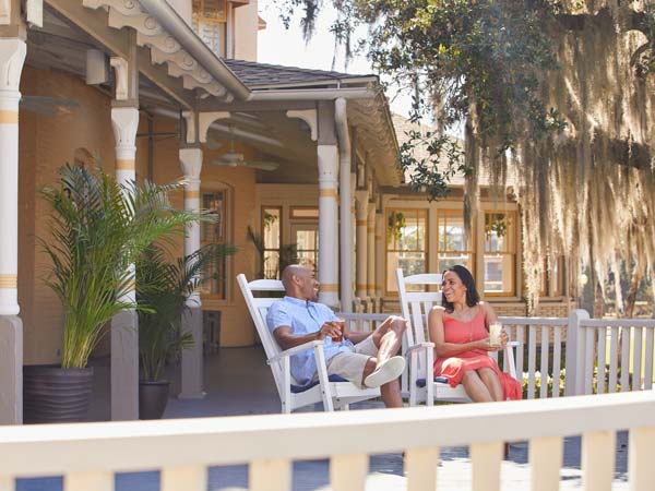 Couple On A Porch At Jekyll.