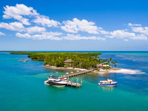 Aerial View Of Little Palm Island.