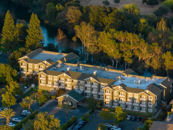 River Terrace Inn Aerial.