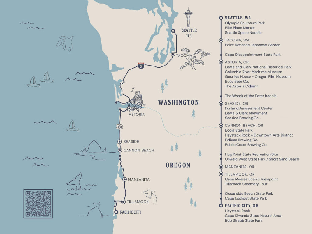 Pacific Coast Road Map