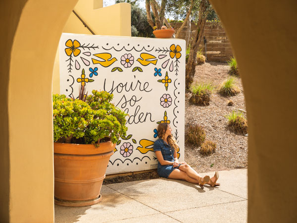 Lady Sitting By The Garden At Estancia